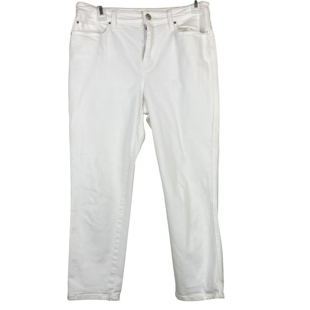 Chico’s Size 0.5 Platinum White Denim Crop Jeans Size 6